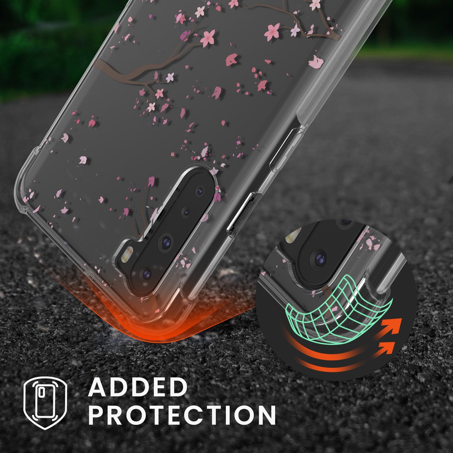 kwmobile Necklace Case kompatibel mit OnePlus Nord Hülle Silikon Cover mit Handykette Transparent Dschungel