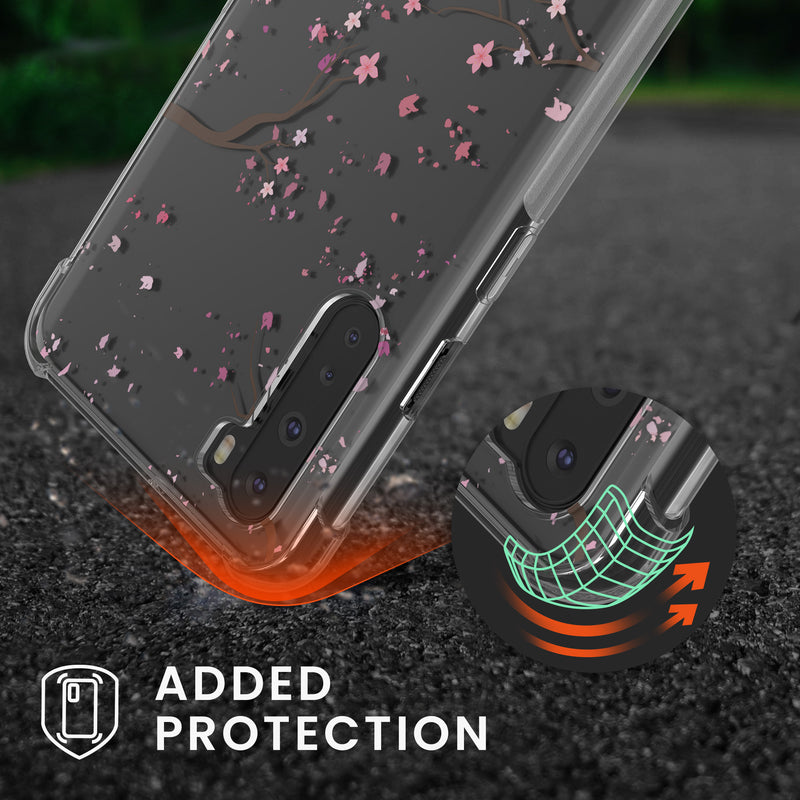 kwmobile Necklace Case kompatibel mit OnePlus Nord Hülle Silikon Cover mit Handykette Transparent Dschungel