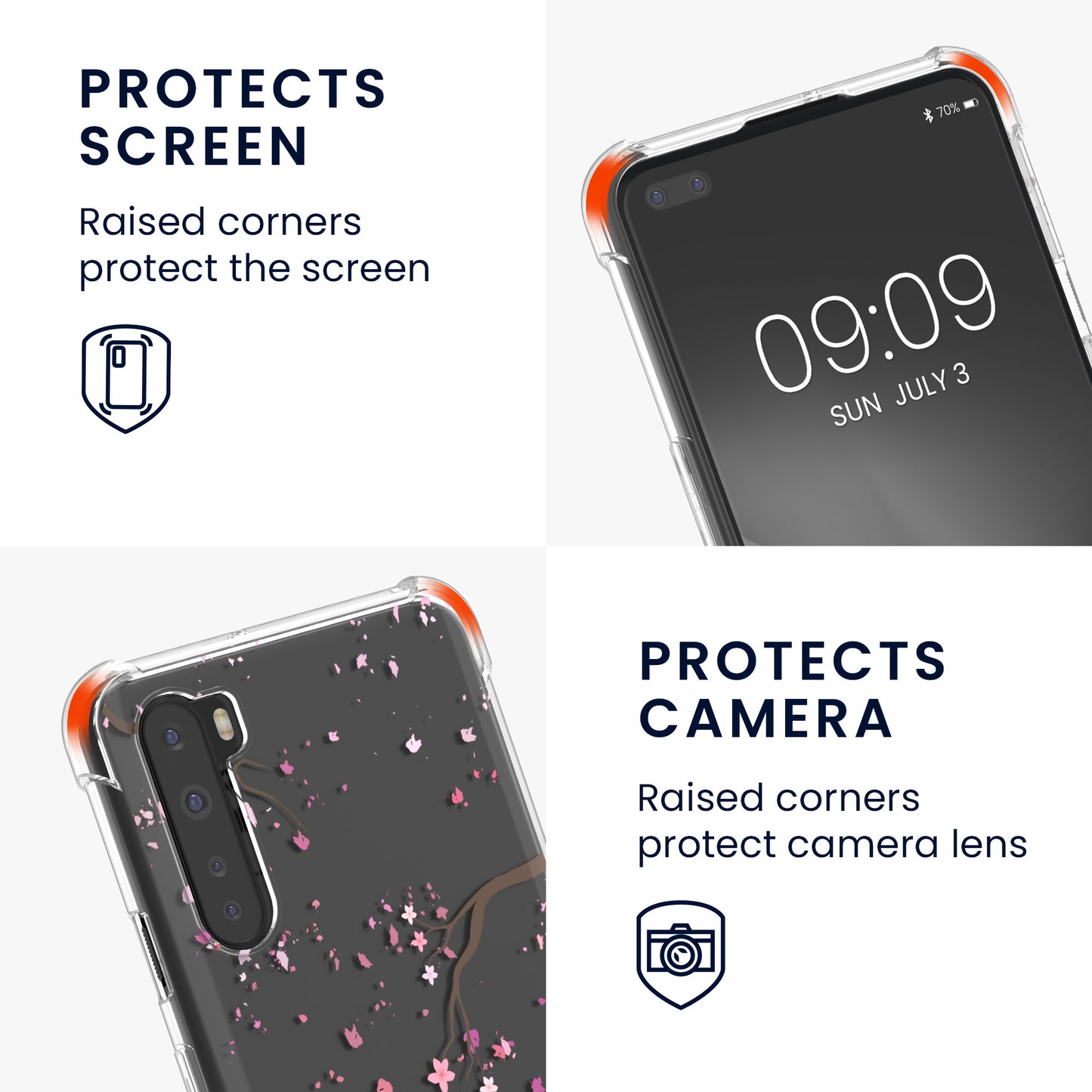 kwmobile Necklace Case kompatibel mit OnePlus Nord Hülle Silikon Cover mit Handykette Transparent Dschungel