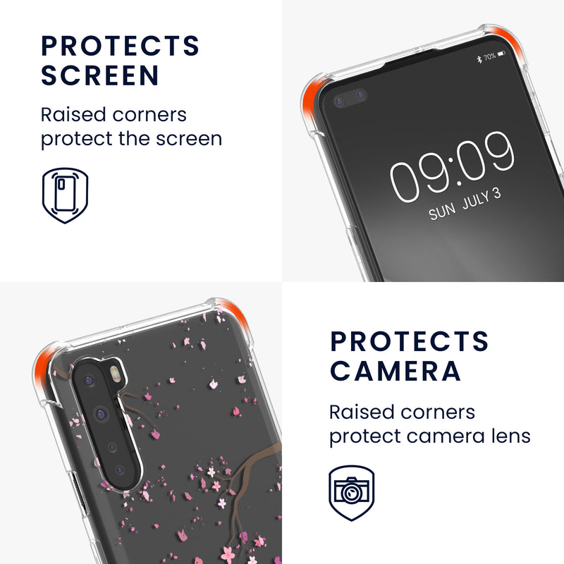 kwmobile Necklace Case kompatibel mit OnePlus Nord Hülle Silikon Cover mit Handykette Transparent Dschungel
