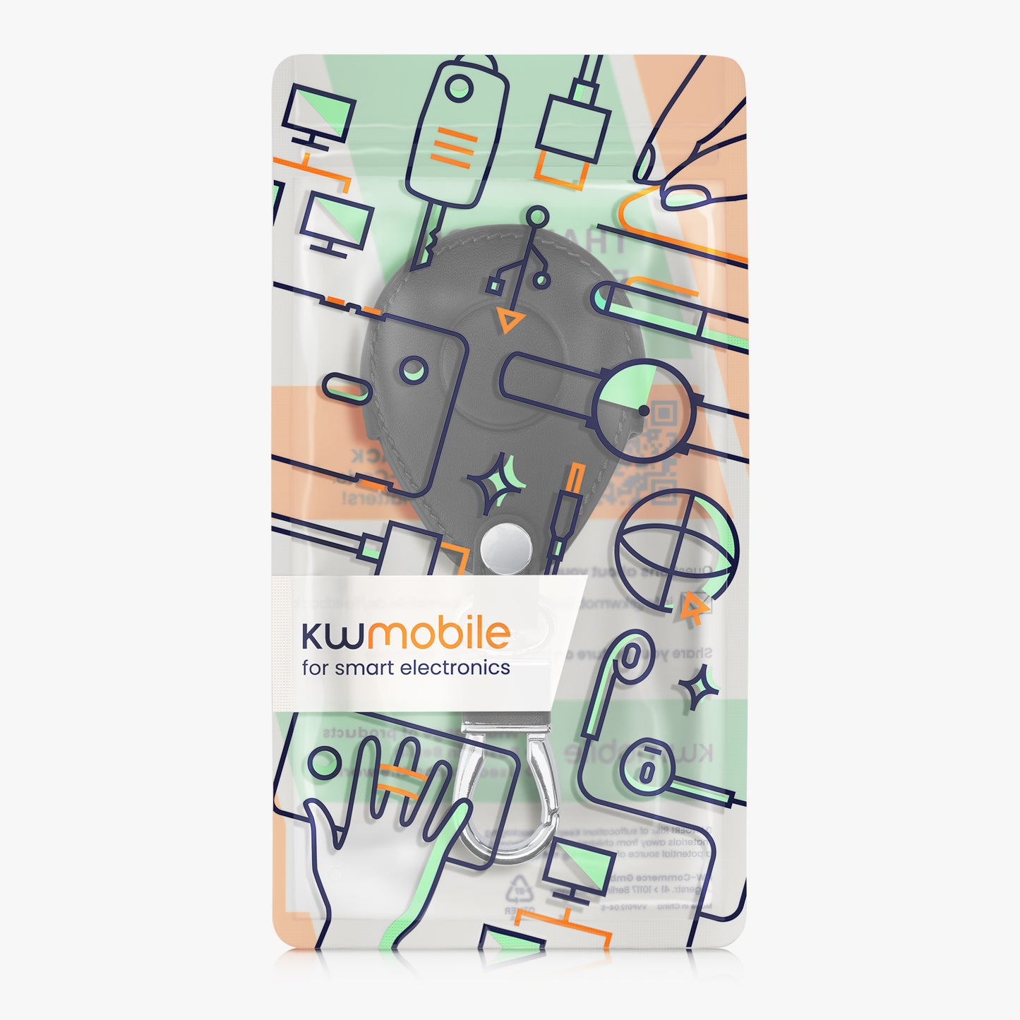 kwmobile Autoschlüssel Hülle kompatibel mit Harley Davidson Motorradschlüssel Schutzhülle Schlüsselhülle Retro Flagge USA