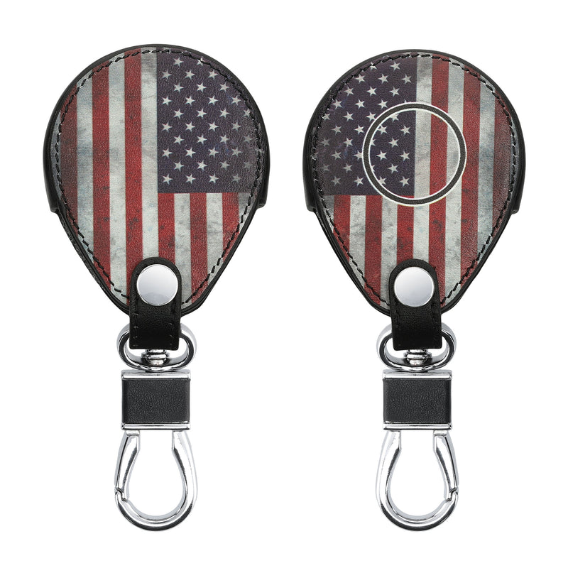 kwmobile Autoschlüssel Hülle kompatibel mit Harley Davidson Motorradschlüssel Schutzhülle Schlüsselhülle Retro Flagge USA