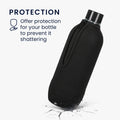 kwmobile Schutzhülle kompatibel mit SodaStream Glasflasche - Flaschen Kühler für Wasser Karaffe