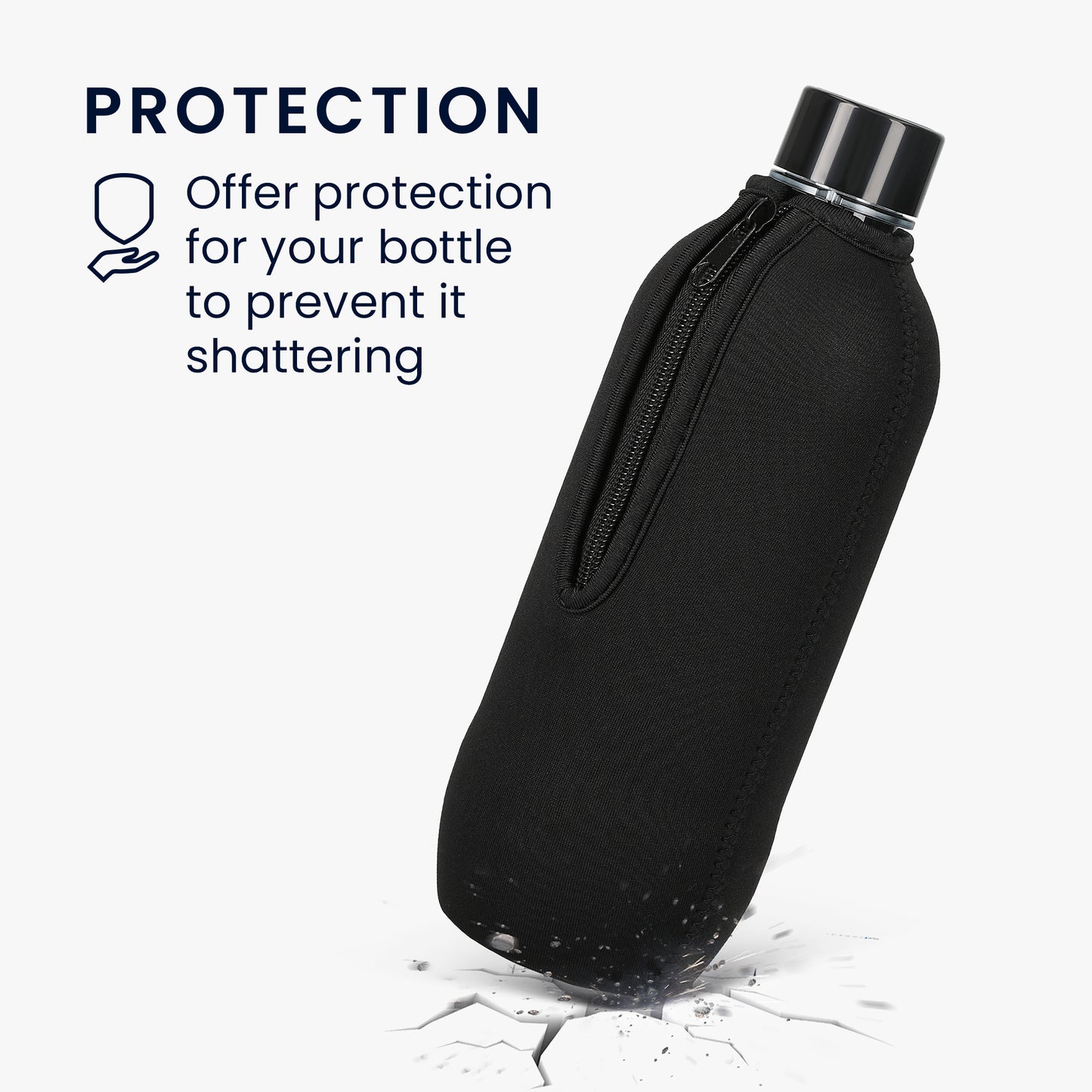kwmobile Schutzhülle kompatibel mit SodaStream Glasflasche - Flaschen Kühler für Wasser Karaffe