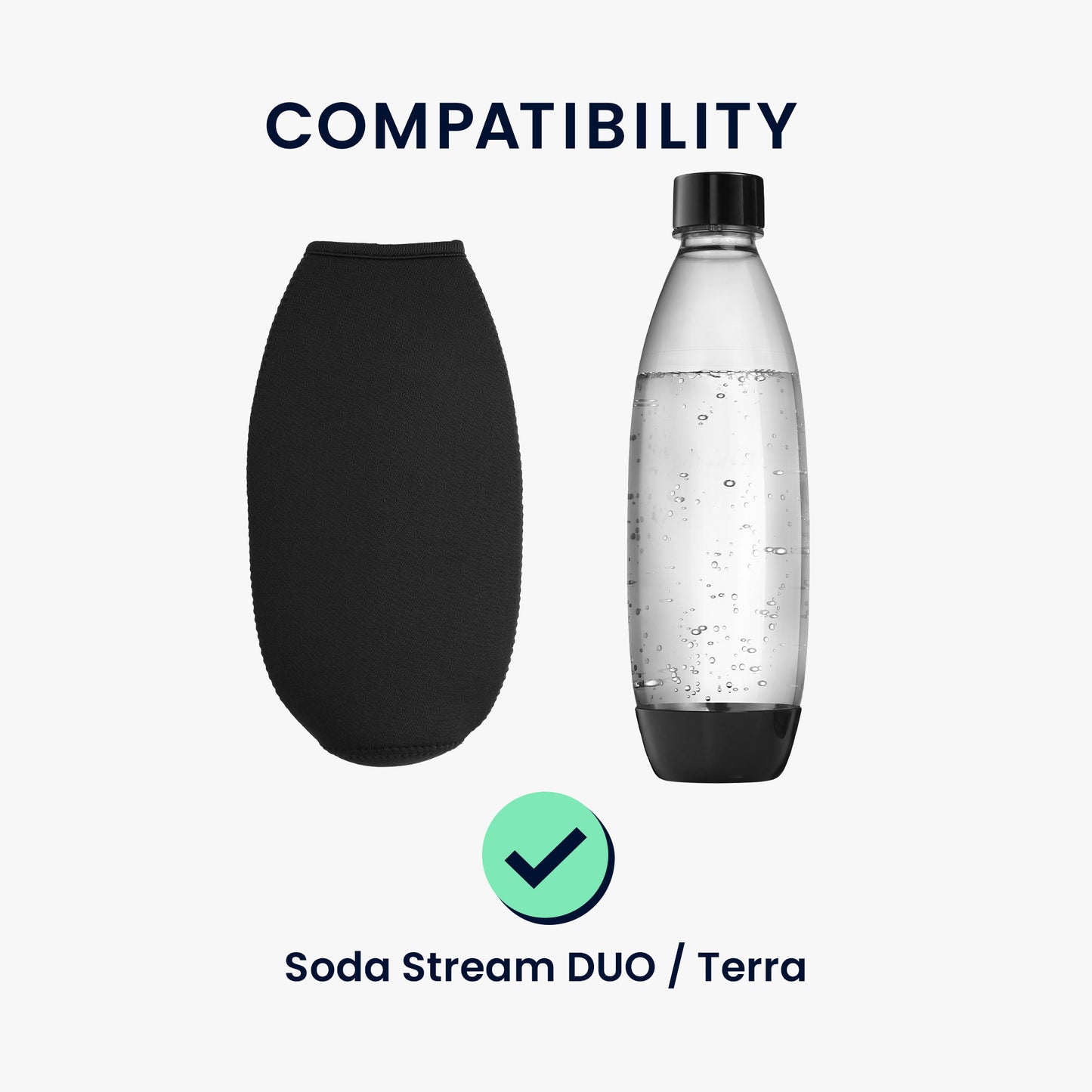 kwmobile Schutzhülle kompatibel mit SodaStream Glasflasche - Flaschen Kühler für Wasser Karaffe