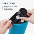 kwmobile Schutzhülle kompatibel mit SodaStream Glasflasche - Flaschen Kühler für Wasser Karaffe