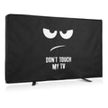 kwmobile 43" TV Abdeckung Outdoor - TV Abdeckung - Outdoor Fernsehabdeckung - Fernseher Hülle Bildschirmschutz - Schutzhülle wetterfest - Weiß Schwarz Weiß  [dsg01]