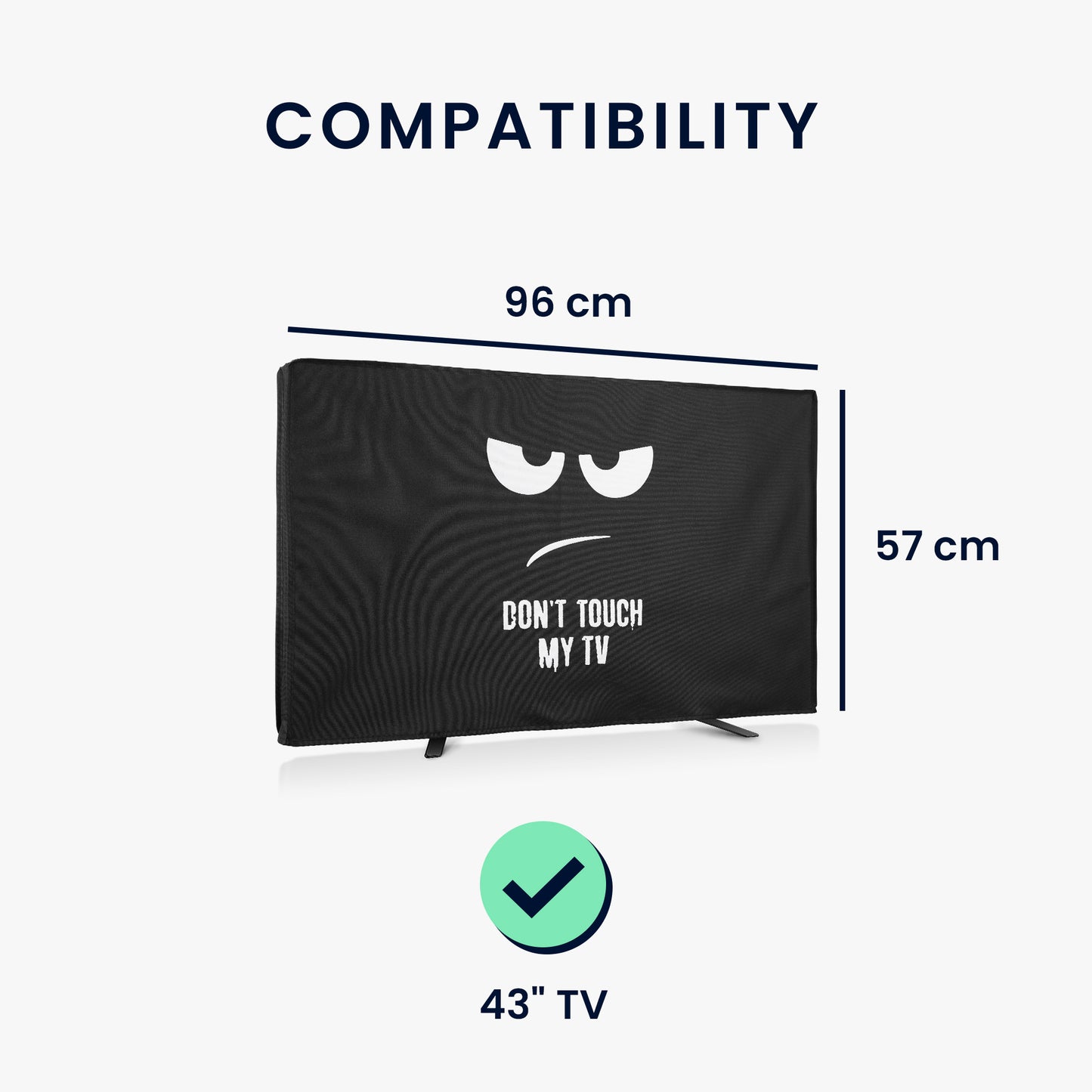 kwmobile 43" TV Abdeckung Outdoor Fernseher Hülle Bildschirmschutz Schutzhülle wetterfest