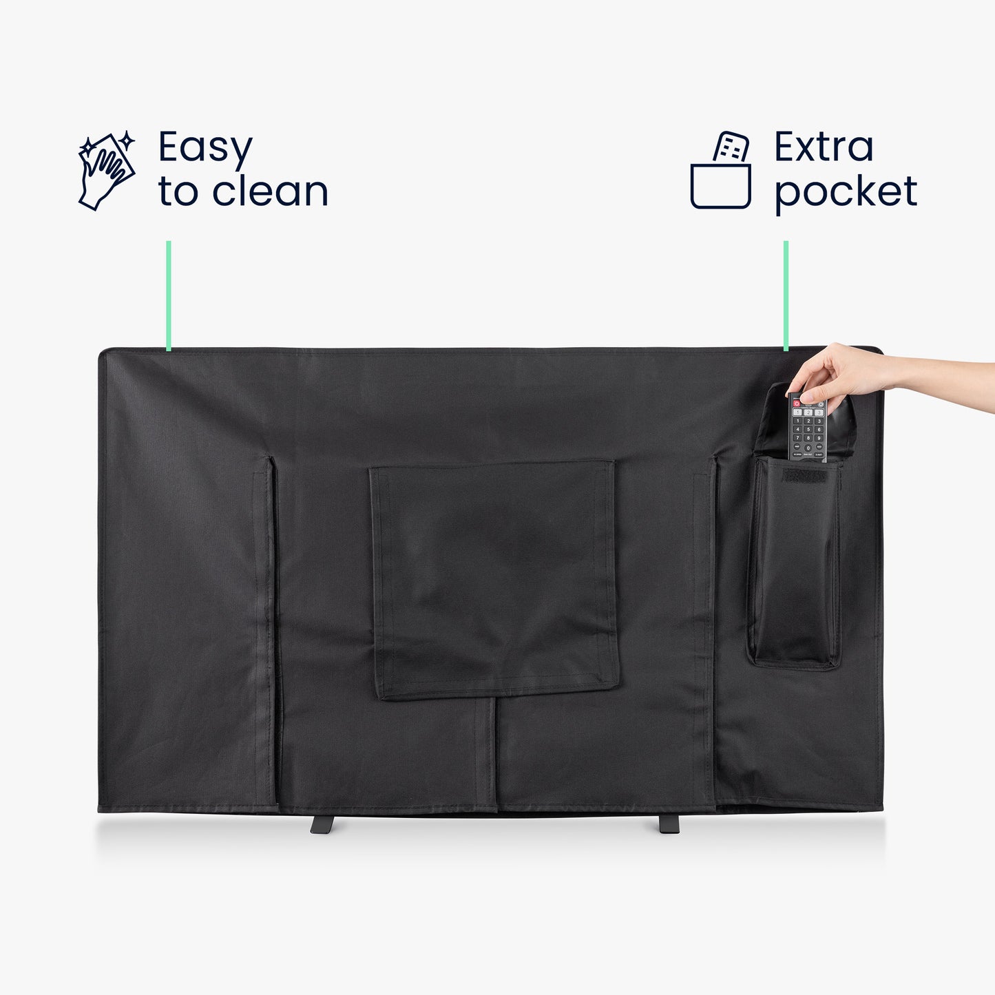 kwmobile 43" TV Abdeckung Outdoor Fernseher Hülle Bildschirmschutz Schutzhülle wetterfest