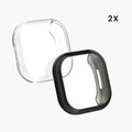 kwmobile Silikon Hülle für Fitbit Versa 4 / Sense 2 Schutzhülle Fullbody Display Cover Set