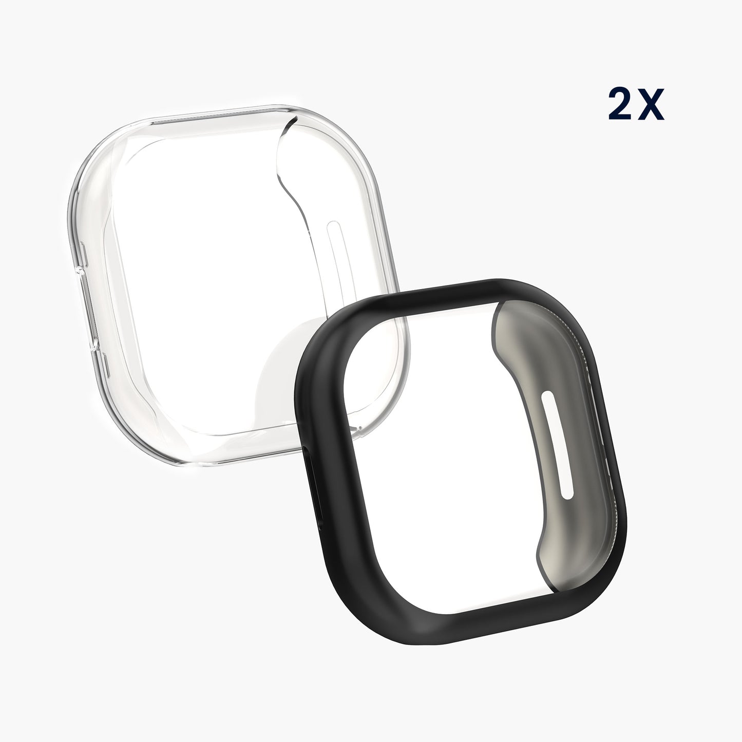 kwmobile Silikon Hülle für Fitbit Versa 4 / Sense 2 Schutzhülle Fullbody Display Cover Set