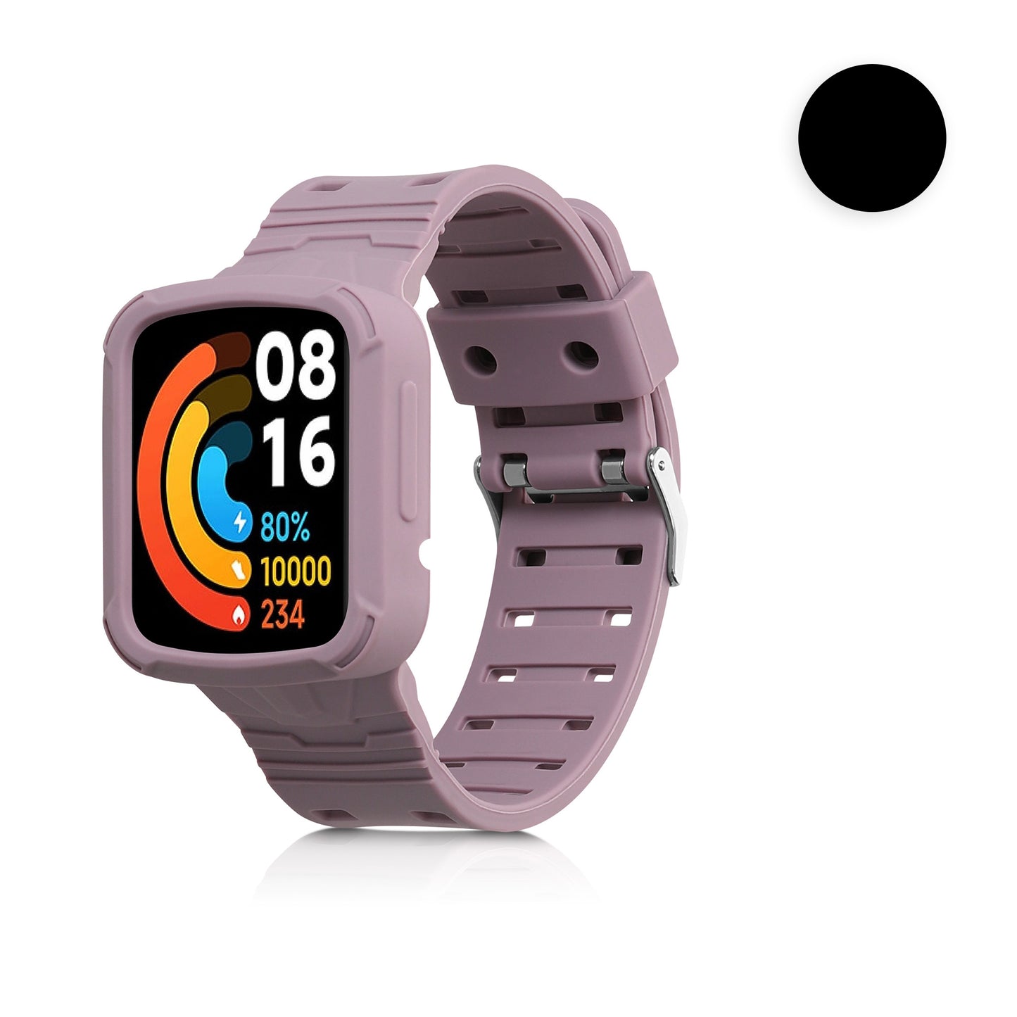 kwmobile Sportarmband kompatibel mit Xiaomi Mi Watch Lite / Redmi Watch - Armband TPU Silikon für Fitnesstracker - mit Schutz Bumper Purple Cloud Purple Cloud  