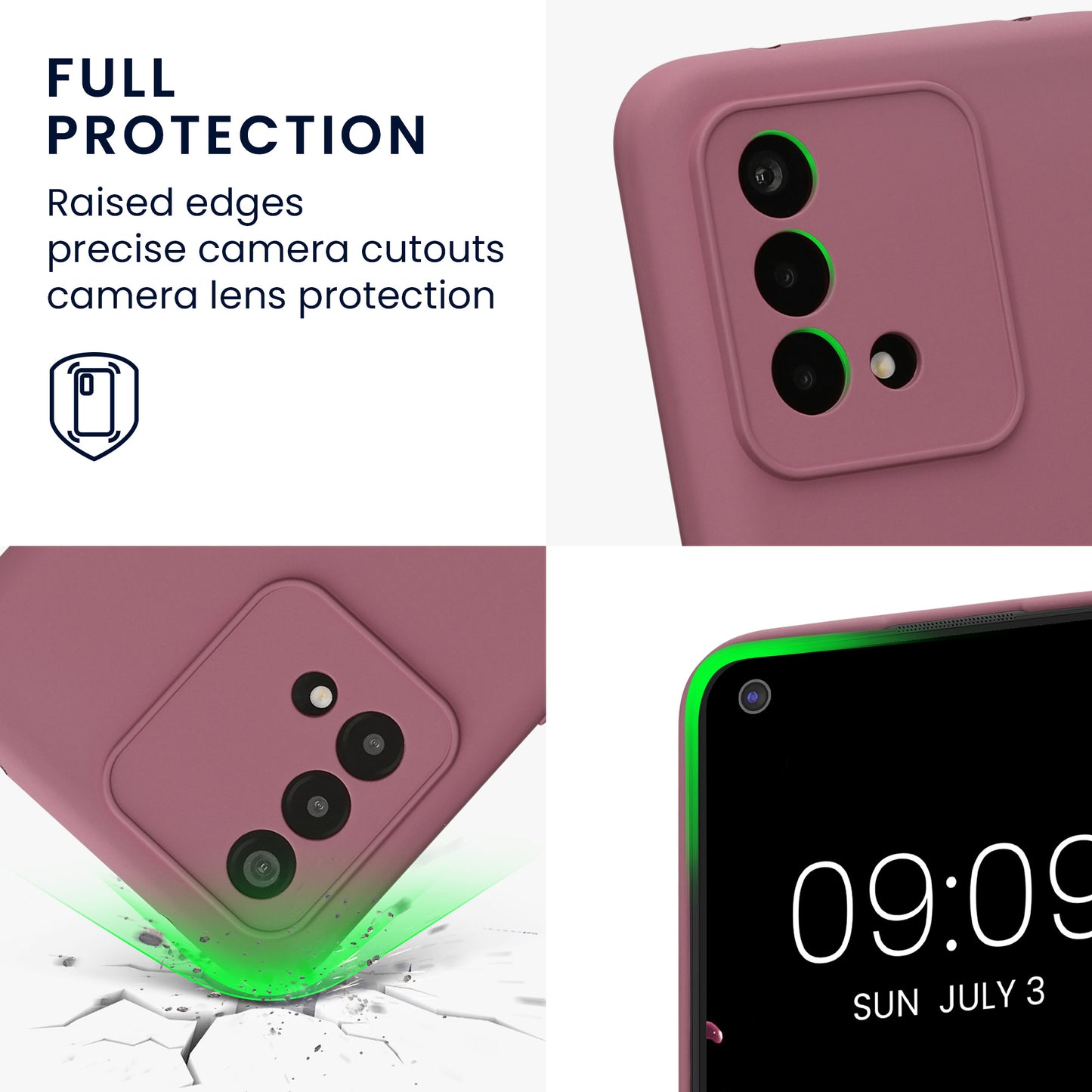 kwmobile Slim Case kompatibel mit Oppo A74 Hülle - Handyhülle aus Silikon
