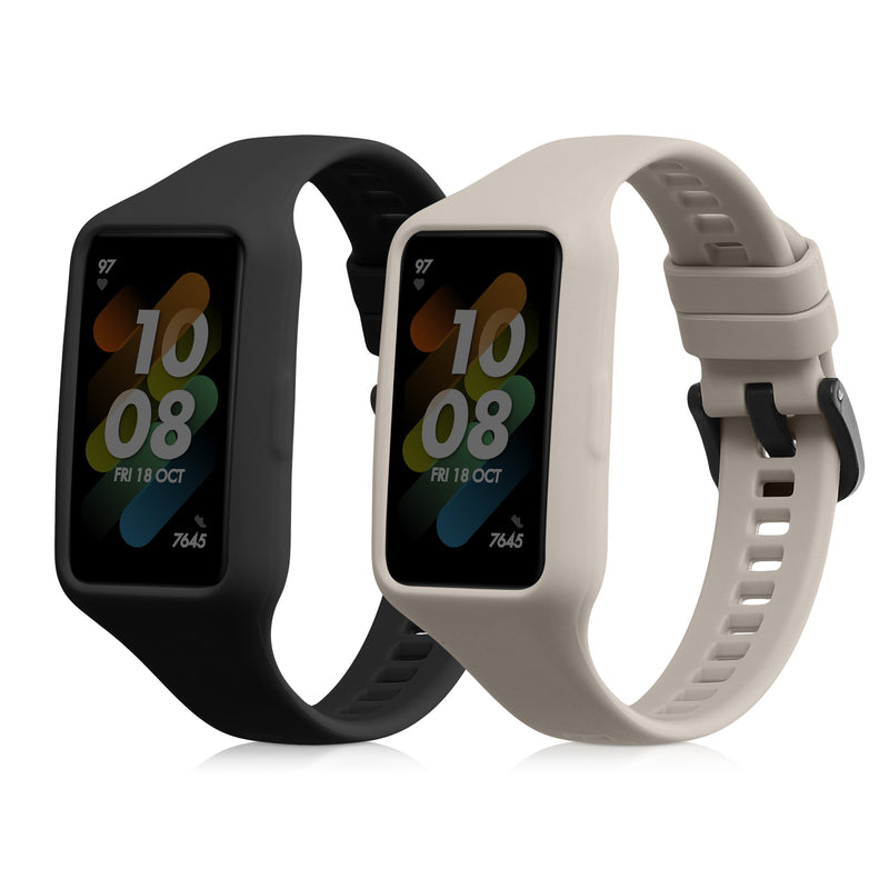 kwmobile Uhrenarmband für Huawei Band 7 / Band 6 / Honor Band 6 Armband Fitnesstracker Band Set Ersatzarmband Smartwatch