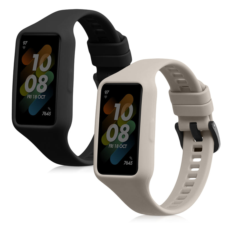 kwmobile Uhrenarmband für Huawei Band 7 / Band 6 / Honor Band 6 Armband Fitnesstracker Band Set Ersatzarmband Smartwatch
