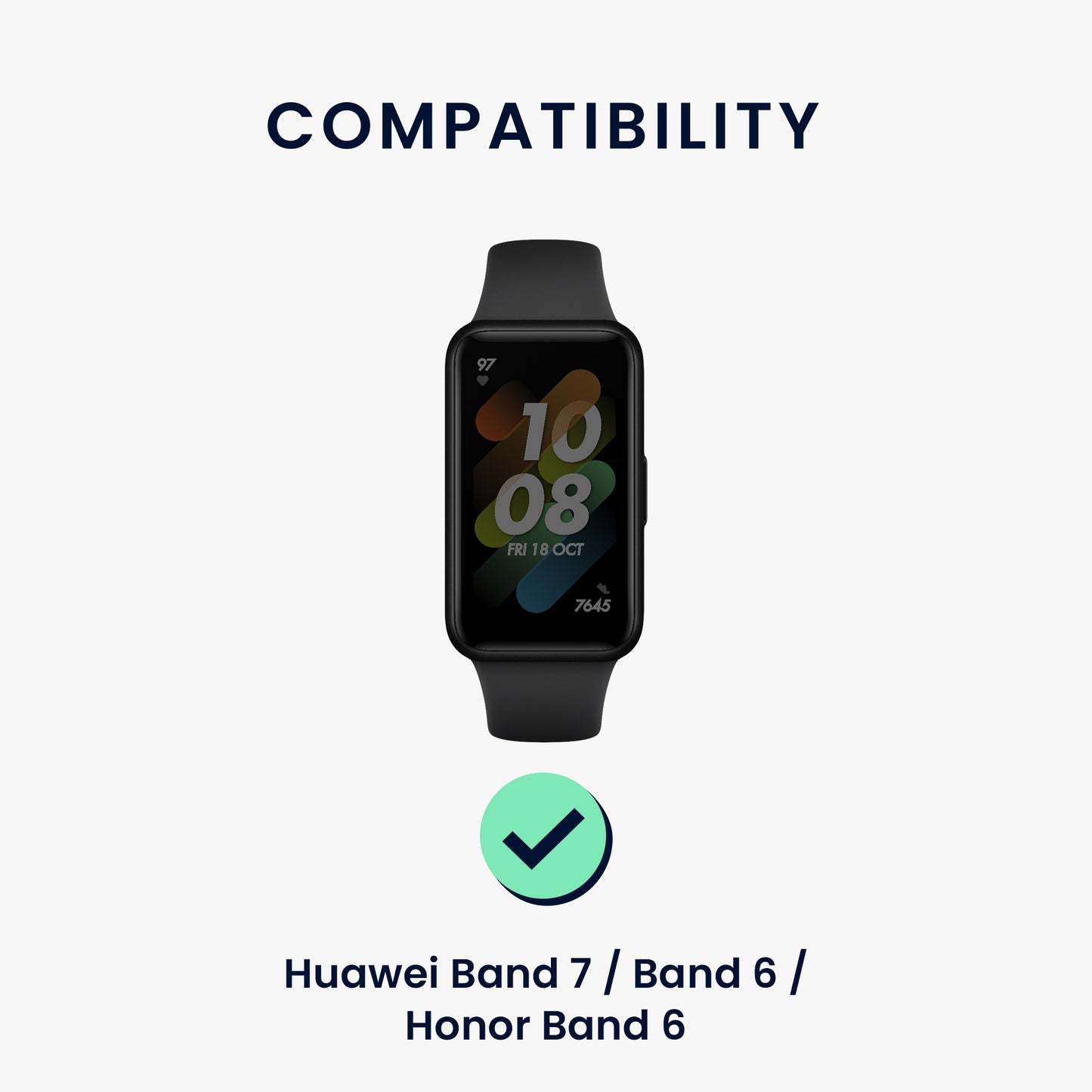 kwmobile Uhrenarmband für Huawei Band 7 / Band 6 / Honor Band 6 Armband Fitnesstracker Band Set Ersatzarmband Smartwatch