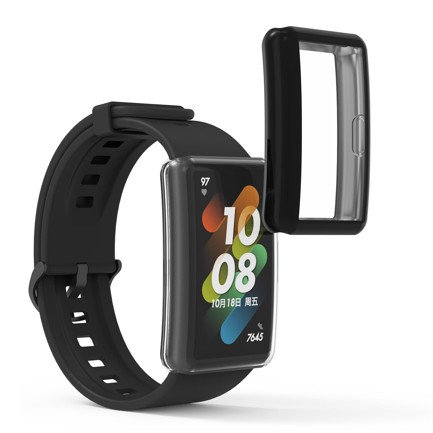 kwmobile Schutzhülle Fullbody Display Cover Set für HONOR Band 7 / Band 6 / Huawei Band 7 / Band 6