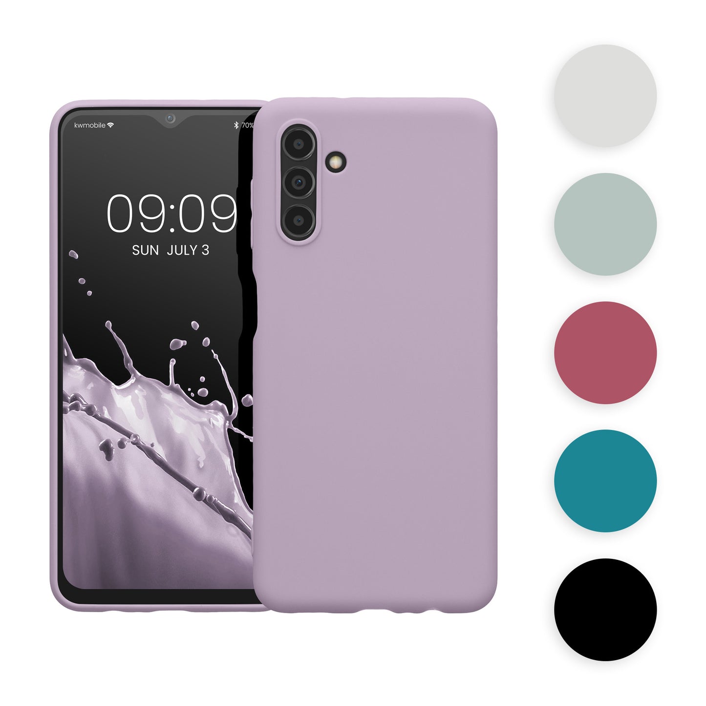 kwmobile Hülle kompatibel mit Samsung Galaxy A04s Hülle - weiches TPU Silikon Case - Cover geeignet für kabelloses Laden - Petrol matt Petrol matt  