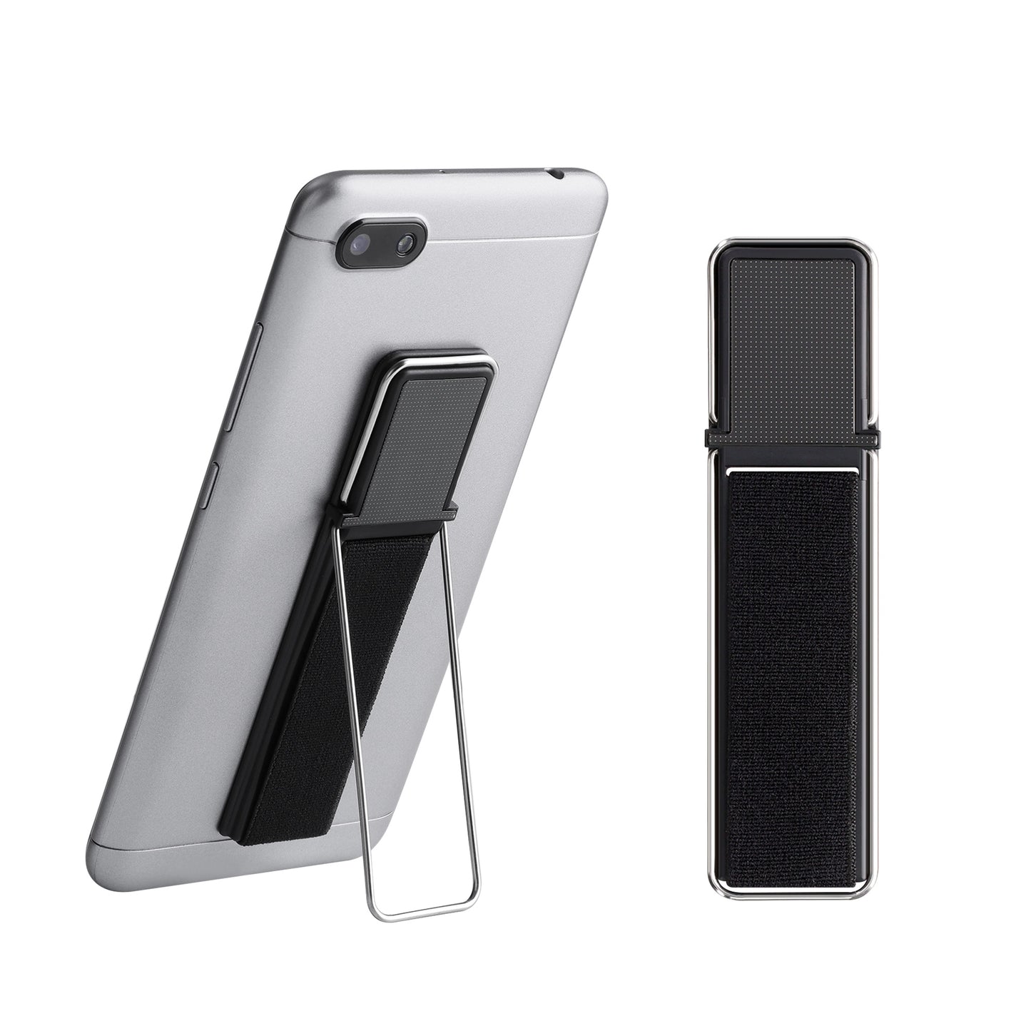 kwmobile Smartphone Fingerhalter mit Standfunktion - Handy Halter Griff Halterung selbstklebend - kompatibel mit magnetischen Autohalterungen - für alle Handy Modelle