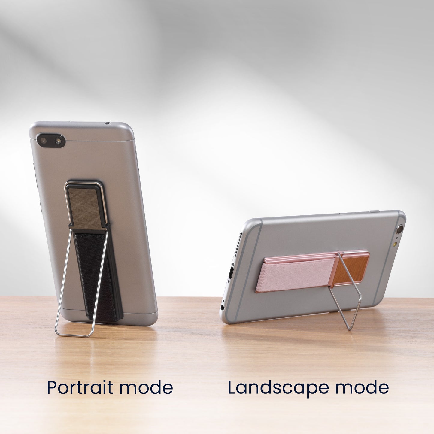 kwmobile Smartphone Fingerhalter mit Standfunktion - Handy Halter Griff Halterung selbstklebend - kompatibel mit magnetischen Autohalterungen - für alle Handy Modelle