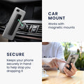 kwmobile Smartphone Fingerhalter mit Standfunktion - Handy Halter Griff Halterung selbstklebend - kompatibel mit magnetischen Autohalterungen - für alle Handy Modelle