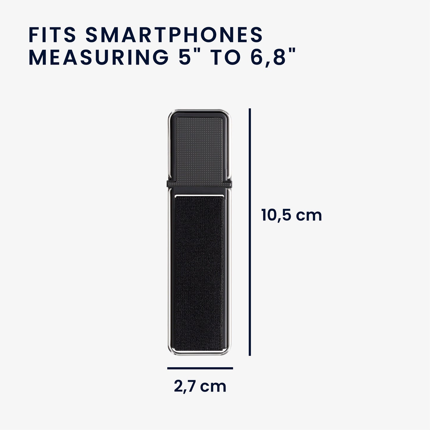 kwmobile Smartphone Fingerhalter mit Standfunktion - Handy Halter Griff Halterung selbstklebend - kompatibel mit magnetischen Autohalterungen - für alle Handy Modelle