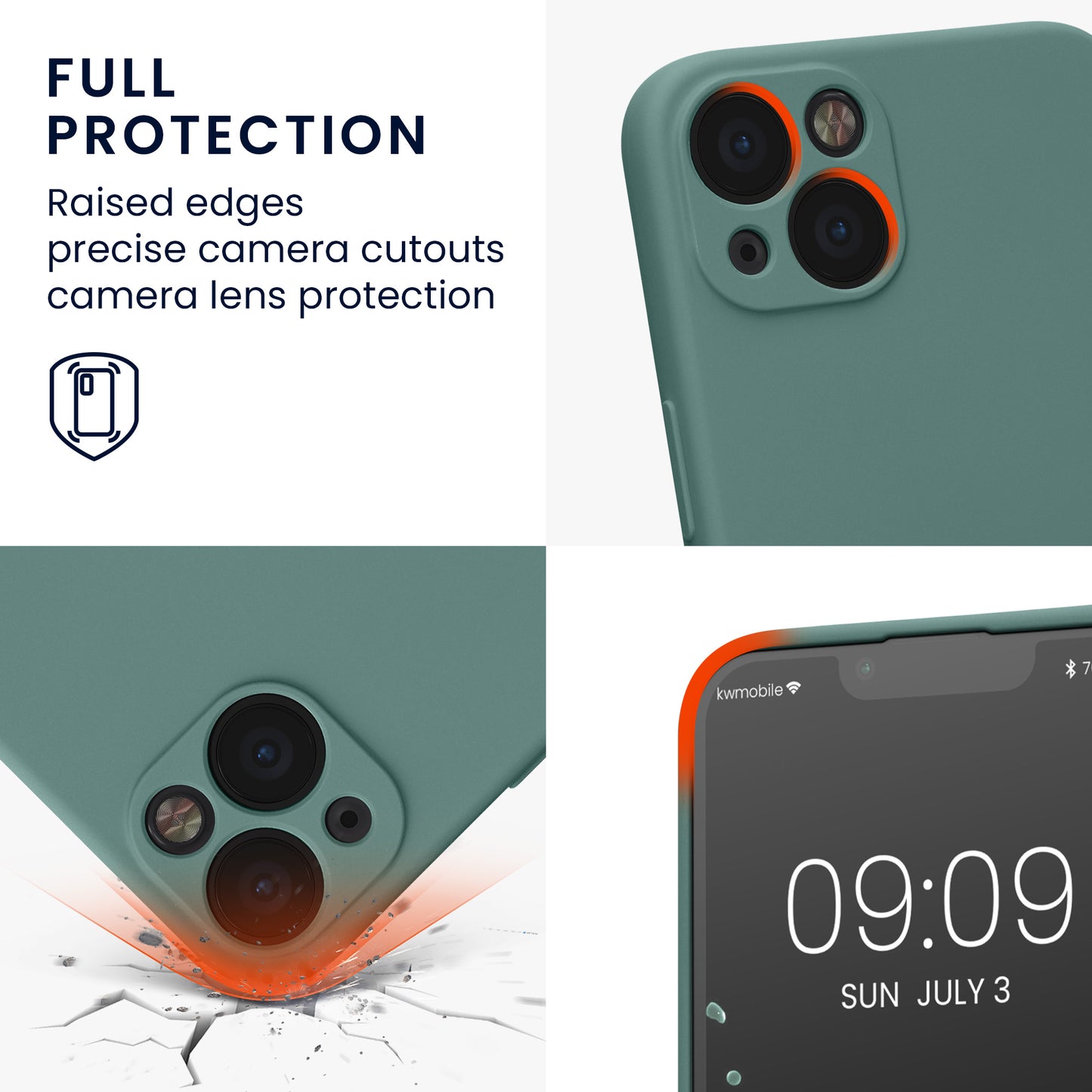 kwmobile Slim Case kompatibel mit Apple iPhone 13 Hülle - Handyhülle aus Silikon