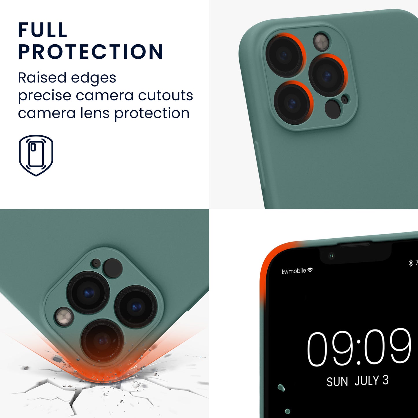 kwmobile Slim Case kompatibel mit Apple iPhone 13 Pro Max Hülle - Handyhülle aus Silikon