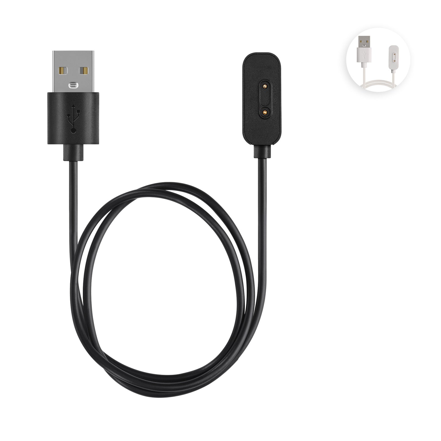 kwmobile kompatibel für XPLORA X5 / X5 Play / X4 USB Ladekabel - Charger für Smart Watch - Fitnesstracker Ersatzkabel Weiß  