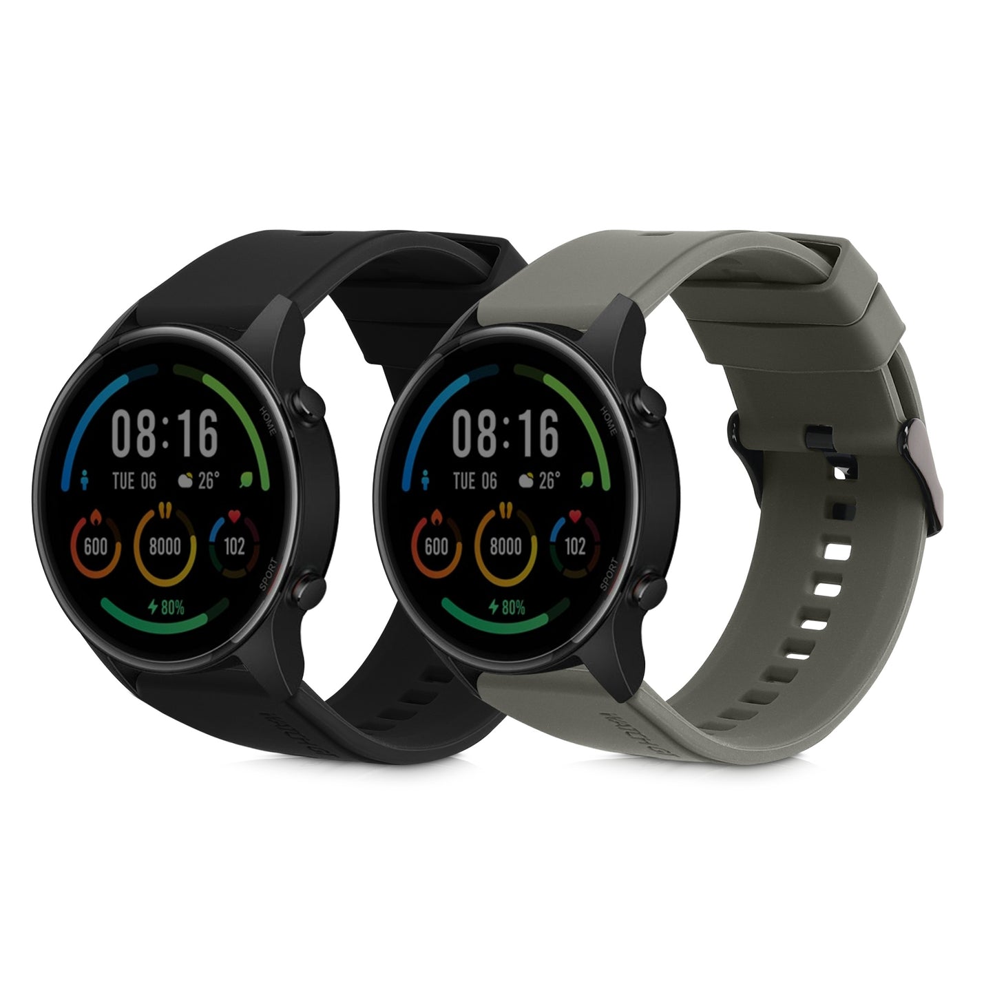 kwmobile Sportarmband kompatibel mit Xiaomi Watch S4/S4 Sport/S3/S2/Watch S1 Active/Redmi Watch 5 Active Armband Fitnesstracker Band Set