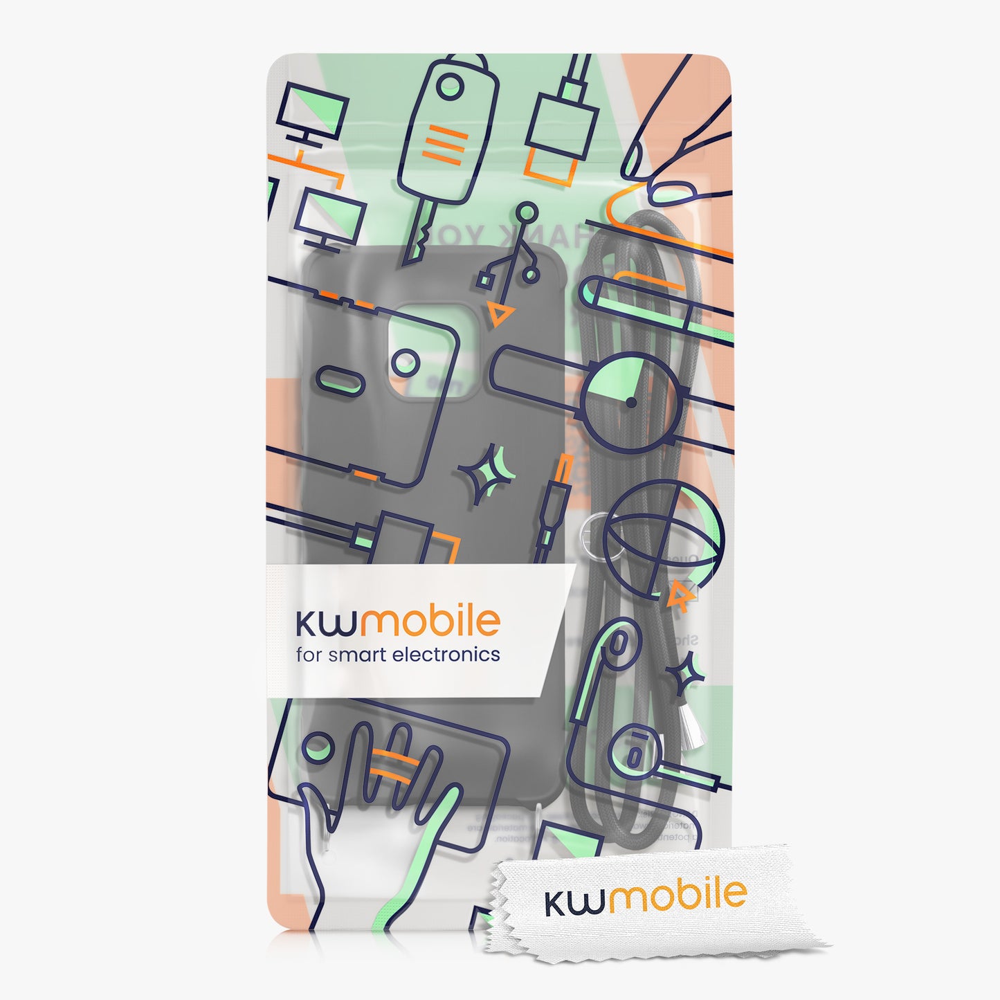 kwmobile Necklace Case kompatibel mit Huawei Mate 20 Pro Hülle - Cover mit Kordel zum Umhängen - Silikon Schutzhülle