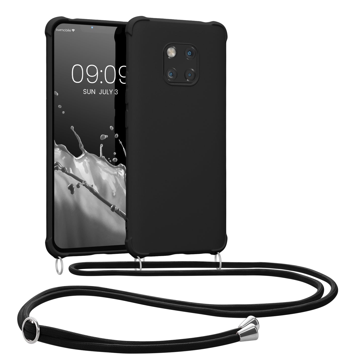 kwmobile Necklace Case kompatibel mit Huawei Mate 20 Pro Hülle - Cover mit Kordel zum Umhängen - Silikon Schutzhülle