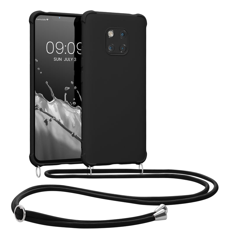 kwmobile Necklace Case kompatibel mit Huawei Mate 20 Pro Hülle - Cover mit Kordel zum Umhängen - Silikon Schutzhülle