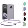 kwmobile Necklace Case kompatibel mit Huawei Mate 20 Pro Hülle - Cover mit Kordel zum Umhängen - Silikon Schutzhülle Schwarz Schwarz  