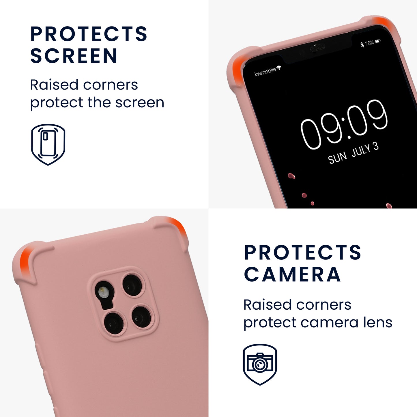 kwmobile Necklace Case kompatibel mit Huawei Mate 20 Pro Hülle - Cover mit Kordel zum Umhängen - Silikon Schutzhülle