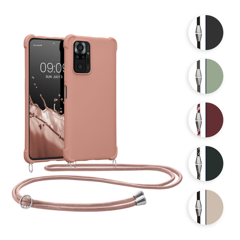kwmobile Necklace Case kompatibel mit Huawei Mate 20 Hülle - Cover mit Kordel zum Umhängen - Silikon Schutzhülle Perlmutt Perlmutt  