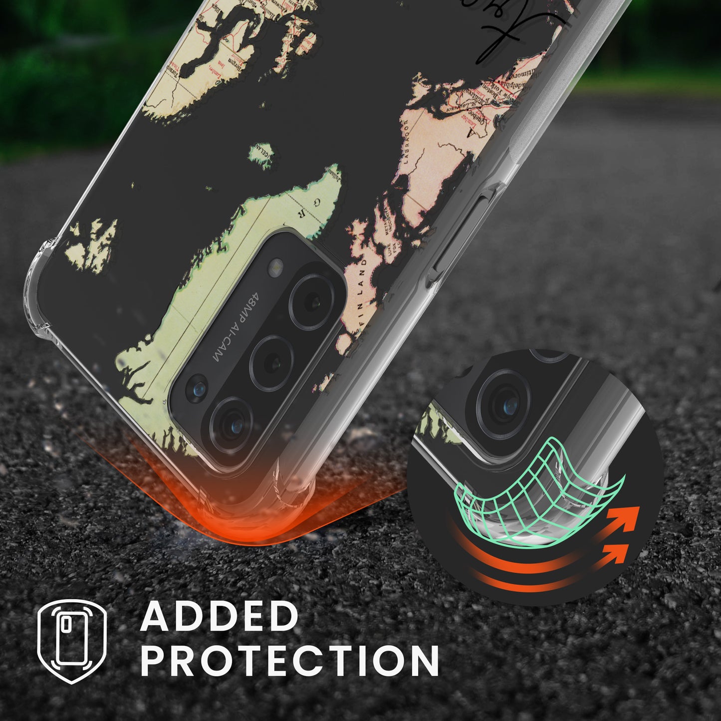 kwmobile Necklace Case kompatibel mit Oppo A74 (5G) / A54 (5G) Hülle Silikon Cover mit Handykette