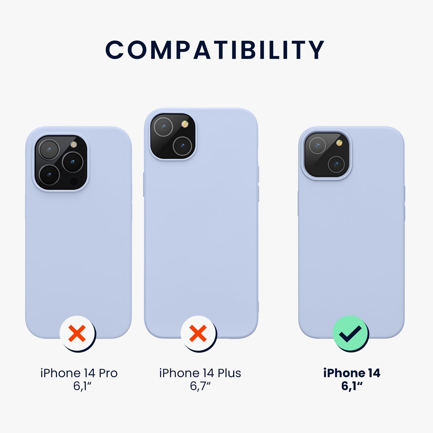kwmobile Handyhülle für iPhone 14 - Hülle Silikon - kabelloses Laden