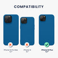 kwmobile Handyhülle für iPhone 14 Plus Case - Hülle Silikon - kabelloses Laden