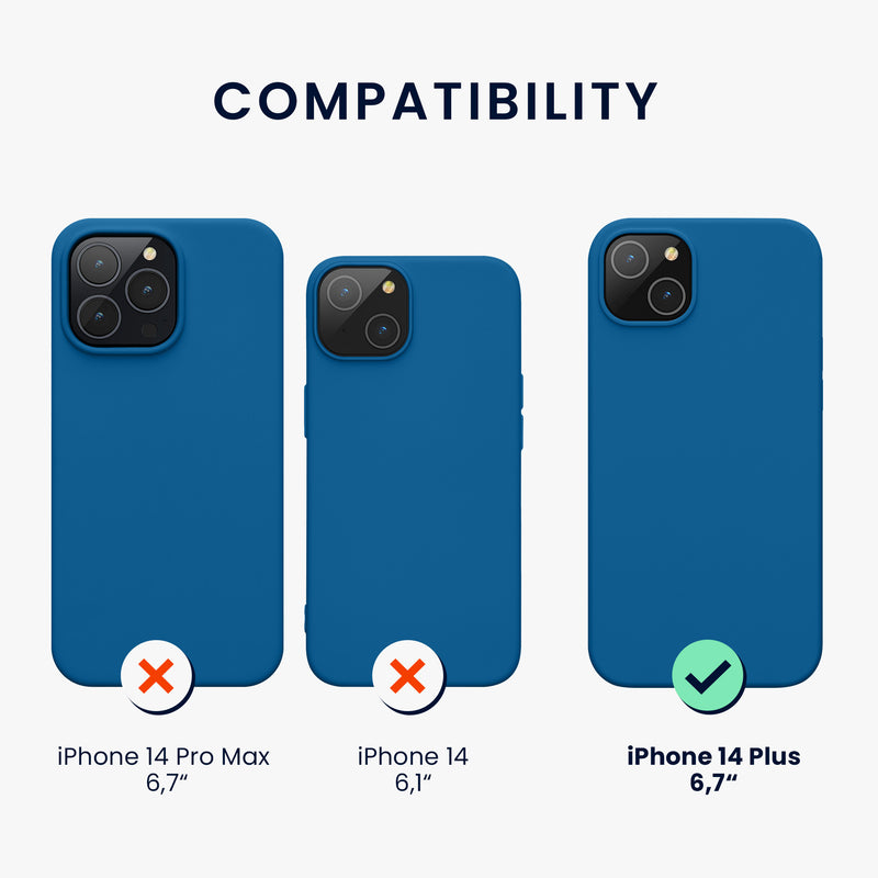 kwmobile Handyhülle für iPhone 14 Plus Case - Hülle Silikon - kabelloses Laden