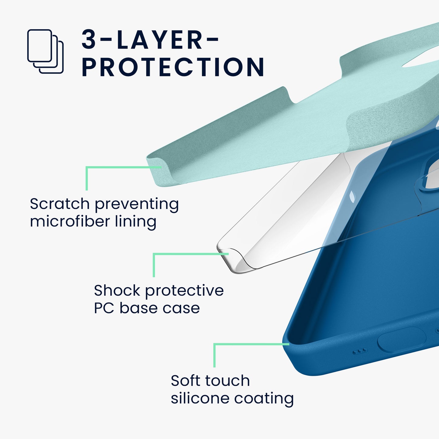 kwmobile Handyhülle für iPhone 14 Plus Case - Hülle Silikon - kabelloses Laden