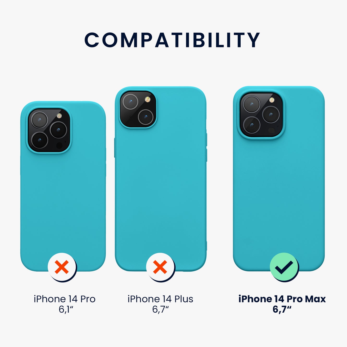 kwmobile Handyhülle für iPhone 14 Pro Max Case - Hülle Silikon - kabelloses Laden