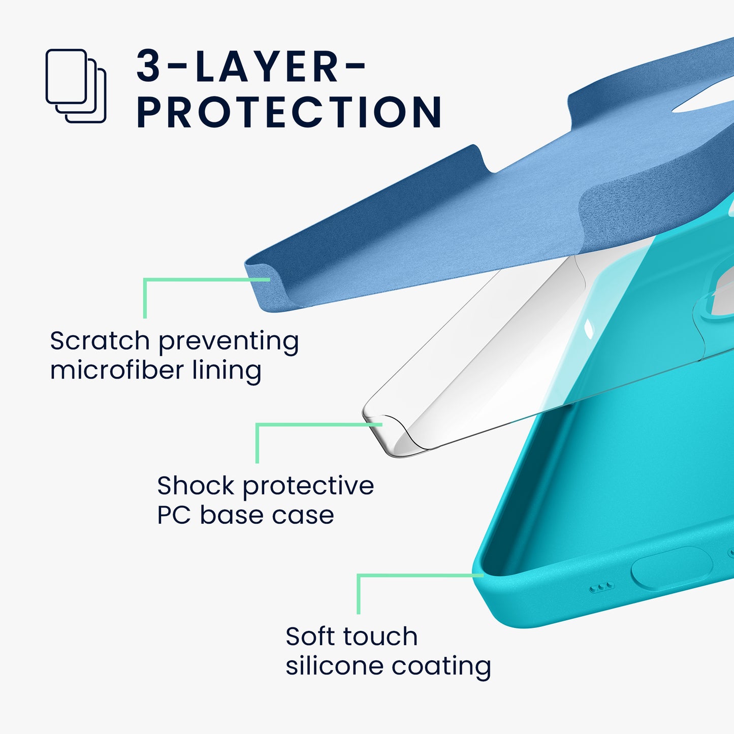 kwmobile Handyhülle für iPhone 14 Pro Max Case - Hülle Silikon - kabelloses Laden