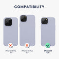 kwmobile Hülle für das iPhone 14 Hülle - weiche und schlanke Silikon Handyhülle - stoßabsorbierendes flexibles Case - kabelloses Laden