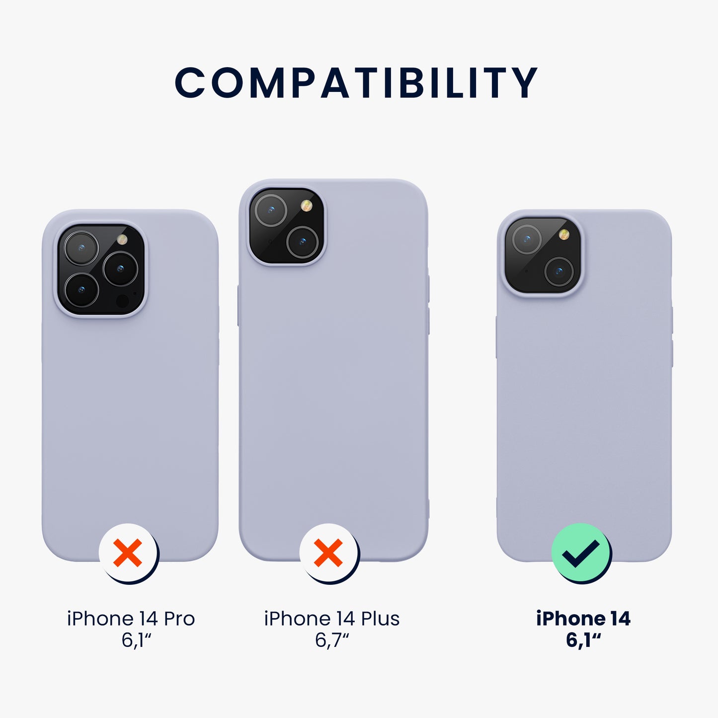kwmobile Hülle für das iPhone 14 Hülle - weiche und schlanke Silikon Handyhülle - stoßabsorbierendes flexibles Case - kabelloses Laden