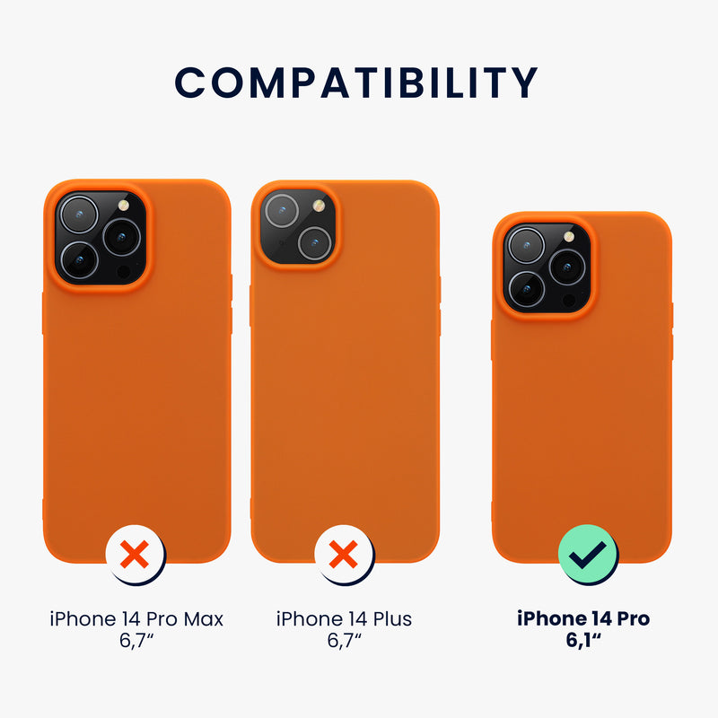 kwmobile Hülle für das iPhone 14 Pro Hülle - weiche und schlanke Silikon Handyhülle - stoßabsorbierendes flexibles Case - kabelloses Laden