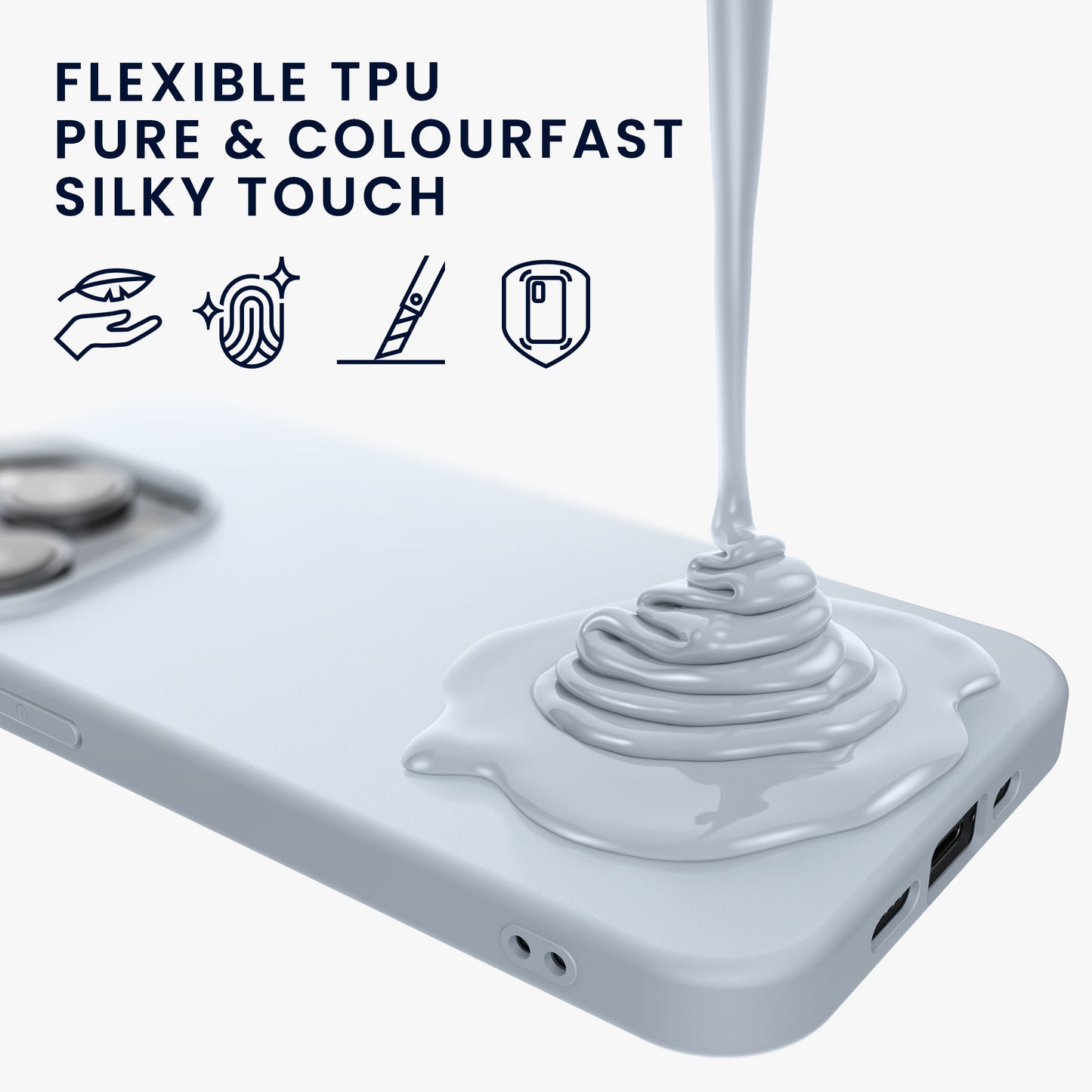 kwmobile Hülle für das iPhone 14 Pro Max Hülle - weiche und schlanke Silikon Handyhülle - stoßabsorbierendes flexibles Case - kabelloses Laden