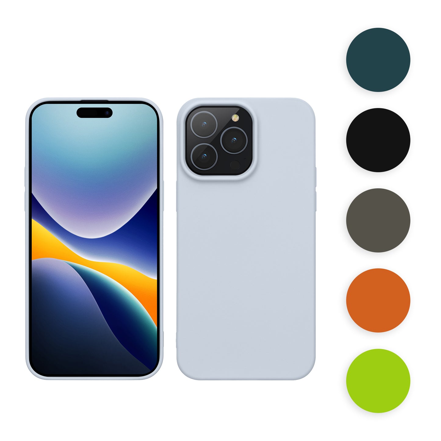 kwmobile Hülle für das iPhone 14 Pro Max Hülle - weiche und schlanke TPU Silikon Handyhülle - stoßabsorbierendes flexibles Case - kabelloses Laden - Neon Orange Neon Orange  