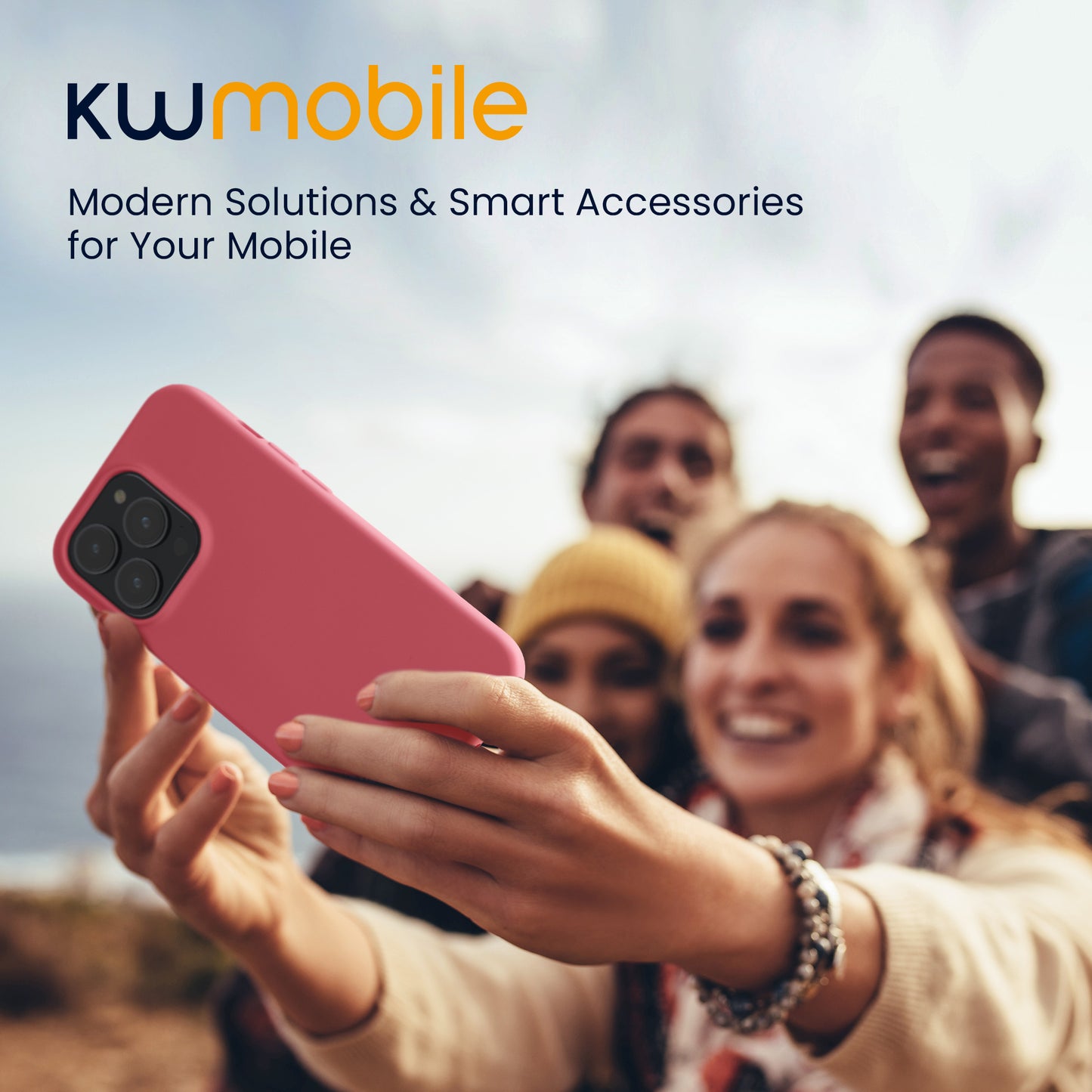 kwmobile Hülle für das iPhone 14 Pro Hülle - stoßfeste Schützhülle für kabelloses Laden