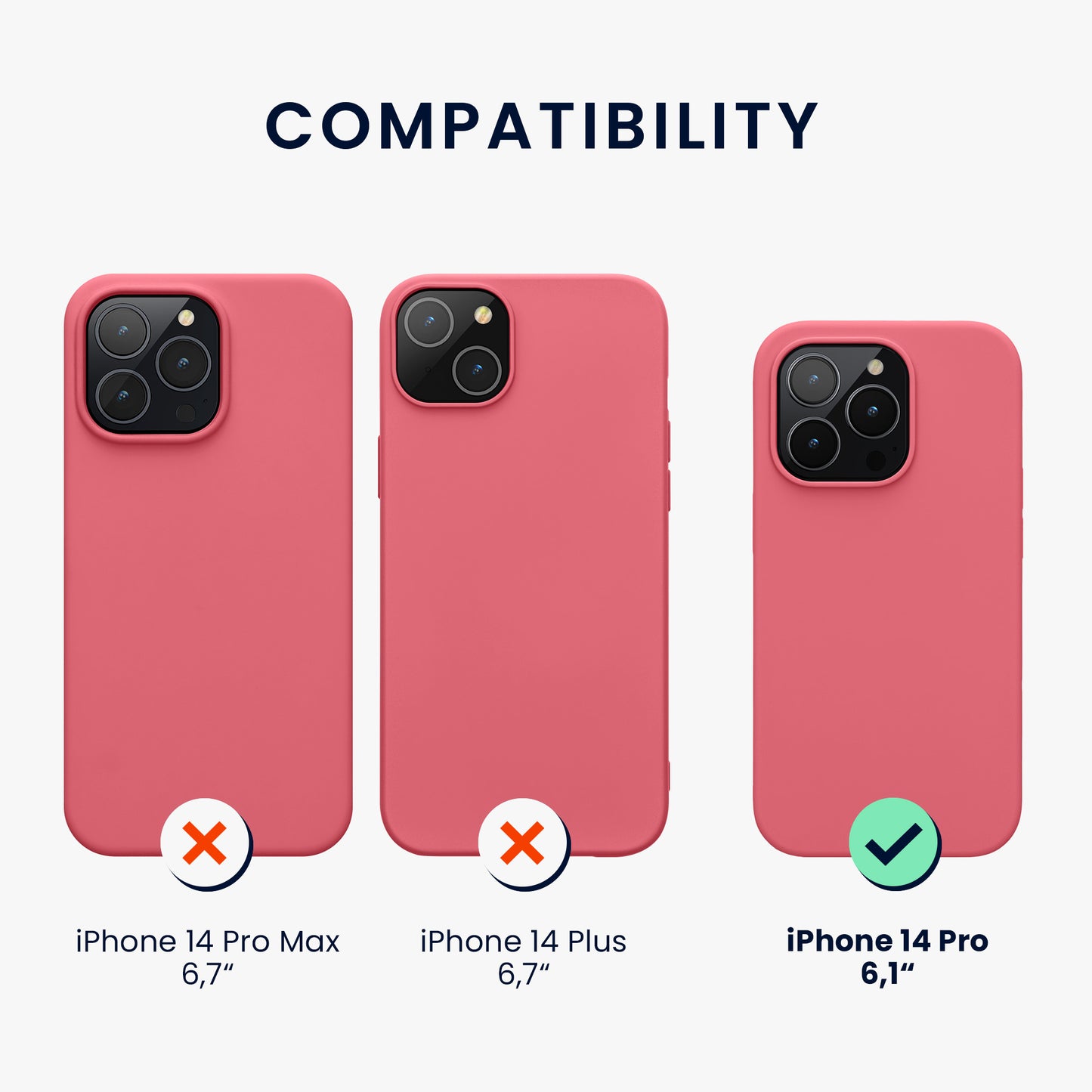 kwmobile Hülle für das iPhone 14 Pro Hülle - stoßfeste Schützhülle für kabelloses Laden